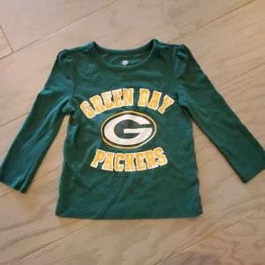 Green Bay Packers Littlr Girl's Long Sleeve Tshirt